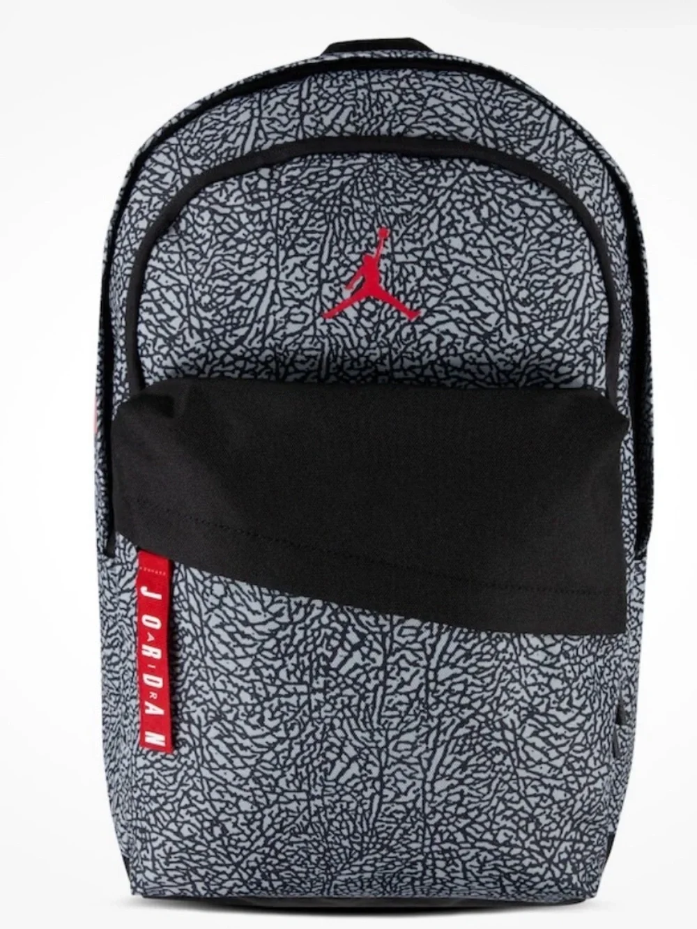 Jordan Grey/Black Patterned Backpack with Red Jumpman
